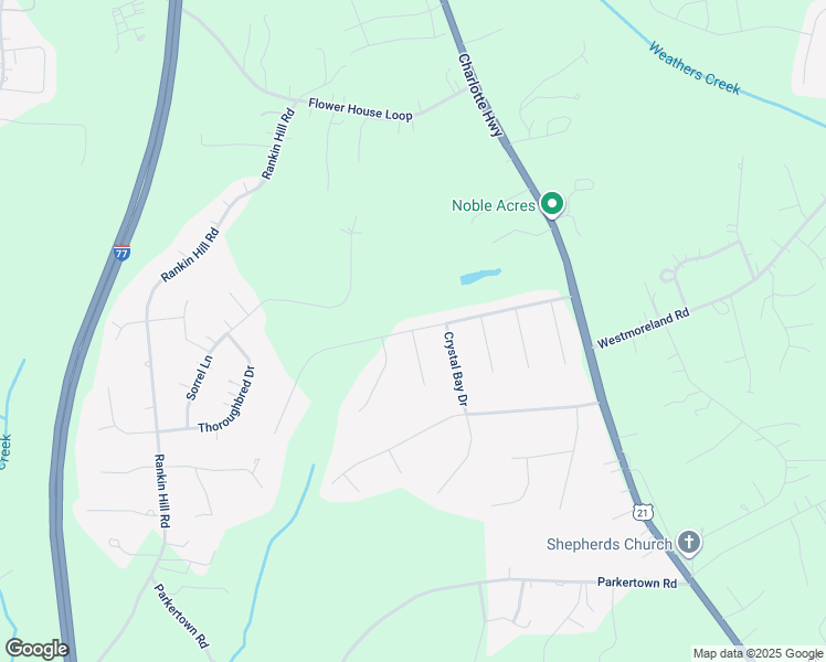 map of restaurants, bars, coffee shops, grocery stores, and more near 101 Keyside Lane in Mooresville