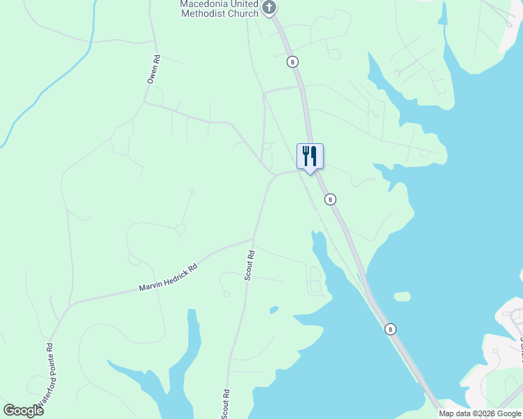 map of restaurants, bars, coffee shops, grocery stores, and more near 458 Wildlife Recreation Area Access Road in Lexington