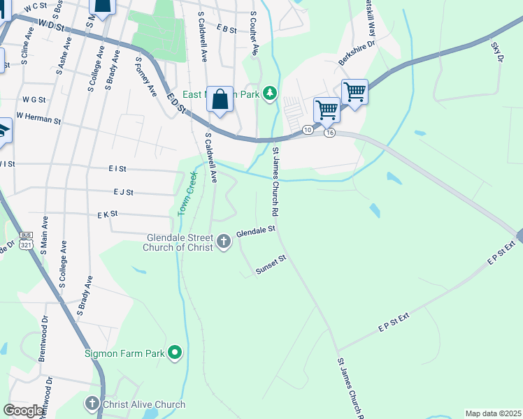 map of restaurants, bars, coffee shops, grocery stores, and more near 601-643 Overlook Drive in Newton