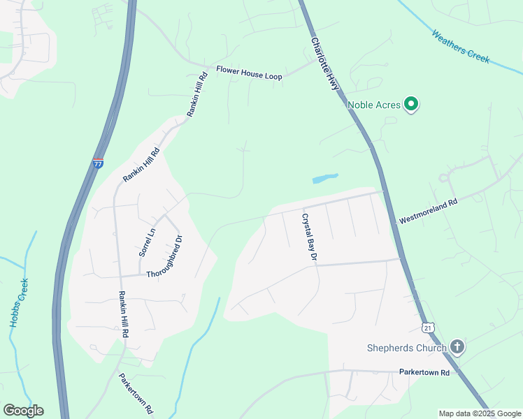map of restaurants, bars, coffee shops, grocery stores, and more near 210 Sailwinds Road in Mooresville