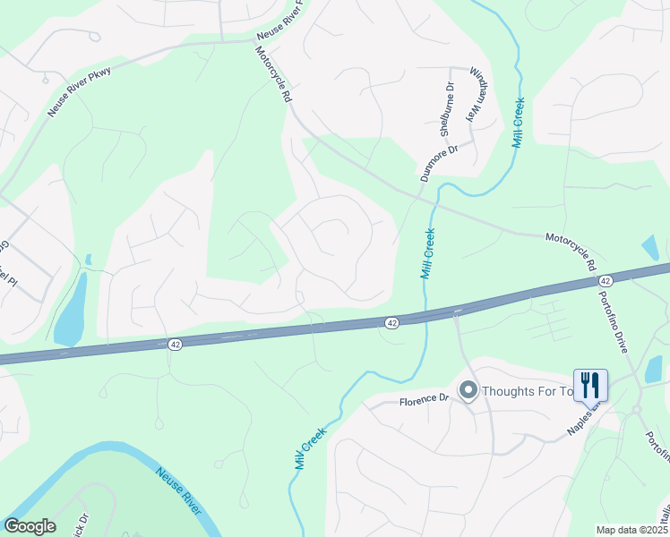 map of restaurants, bars, coffee shops, grocery stores, and more near 95 San Periro Drive in Clayton