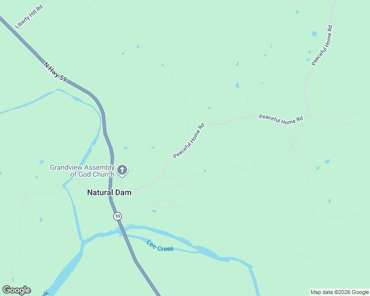 map of restaurants, bars, coffee shops, grocery stores, and more near 14236 Peaceful Home Road in Natural Dam