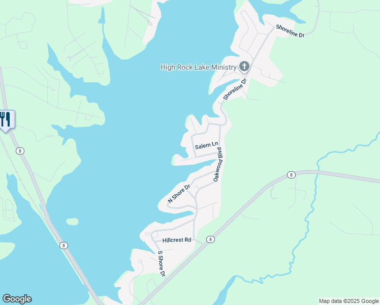 map of restaurants, bars, coffee shops, grocery stores, and more near 127 Shoreline Drive in Lexington
