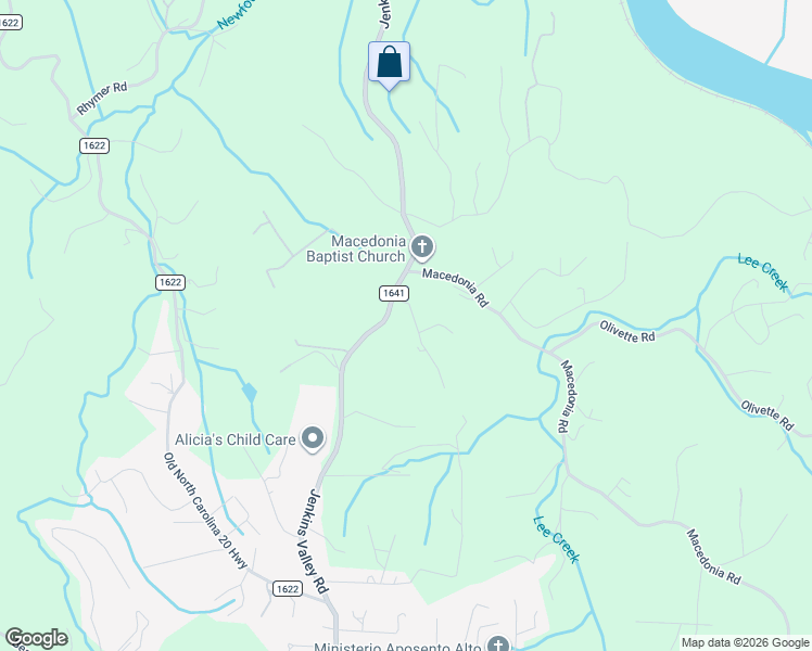 map of restaurants, bars, coffee shops, grocery stores, and more near 16 Carl Roberts Road in Alexander