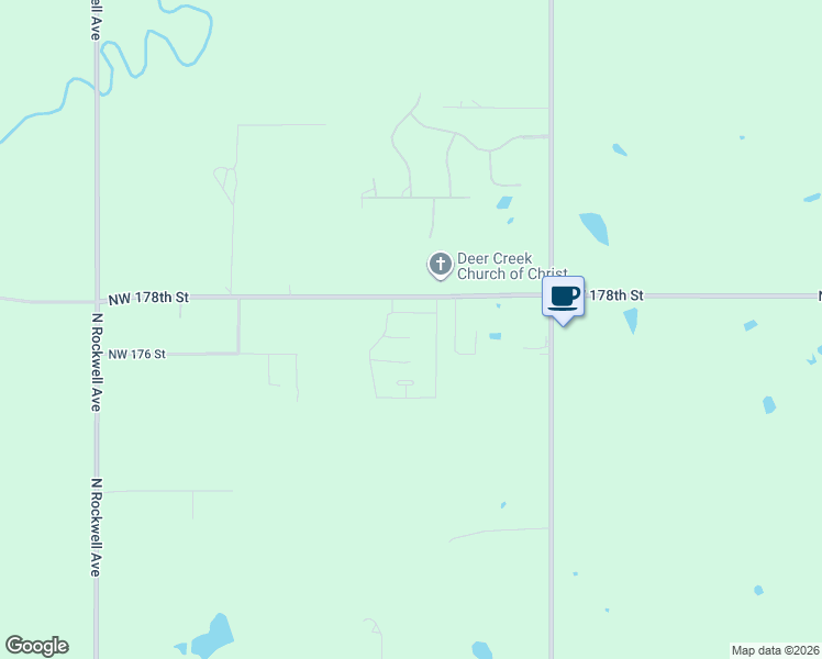map of restaurants, bars, coffee shops, grocery stores, and more near 6296 Northwest 178th Street in Edmond
