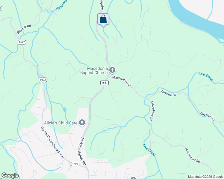 map of restaurants, bars, coffee shops, grocery stores, and more near 16 Carl Roberts Road in Alexander