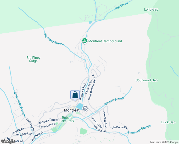map of restaurants, bars, coffee shops, grocery stores, and more near 507 South Carolina Terrace in Black Mountain