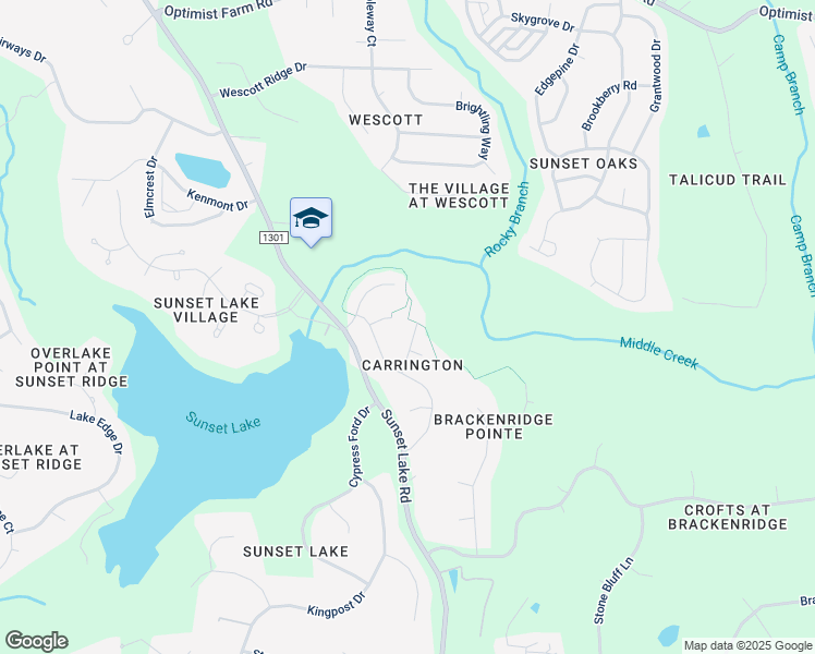 map of restaurants, bars, coffee shops, grocery stores, and more near 212 Chieftain Drive in Holly Springs