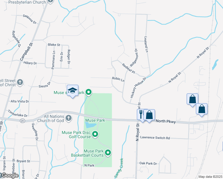 map of restaurants, bars, coffee shops, grocery stores, and more near 46 Sherwood Lane in Jackson