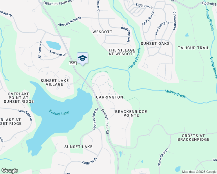 map of restaurants, bars, coffee shops, grocery stores, and more near 212 Chieftain Drive in Holly Springs
