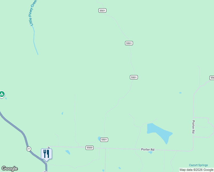 map of restaurants, bars, coffee shops, grocery stores, and more near 602 County Road 5501 in Johnson County