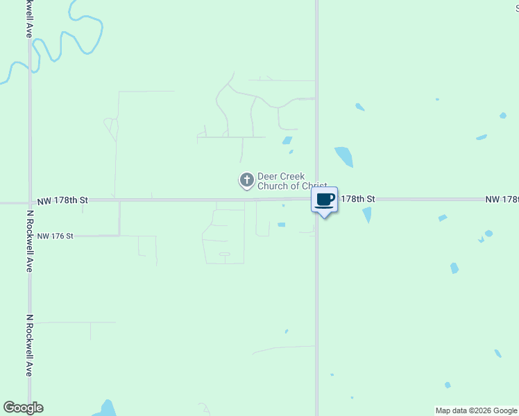 map of restaurants, bars, coffee shops, grocery stores, and more near 6104 Northwest 178th Street in Edmond