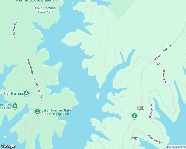 map of restaurants, bars, coffee shops, grocery stores, and more near 118 Parkview Lane in Troutman