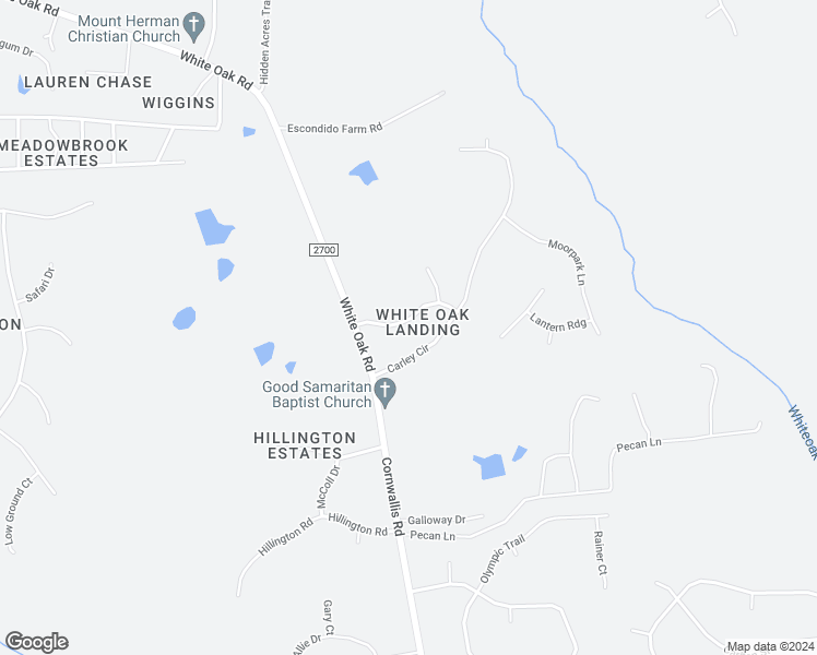 map of restaurants, bars, coffee shops, grocery stores, and more near 2916 Hayward Court in Garner