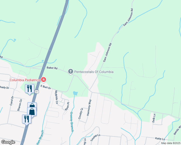 map of restaurants, bars, coffee shops, grocery stores, and more near 3000 Viewpointe Way in Columbia