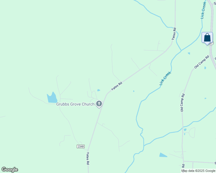 map of restaurants, bars, coffee shops, grocery stores, and more near 1370 Yates Road in Denton