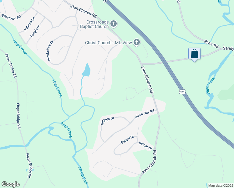 map of restaurants, bars, coffee shops, grocery stores, and more near 4036 Kahill St in Hickory
