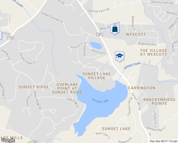map of restaurants, bars, coffee shops, grocery stores, and more near 5404 Bluet Court in Holly Springs
