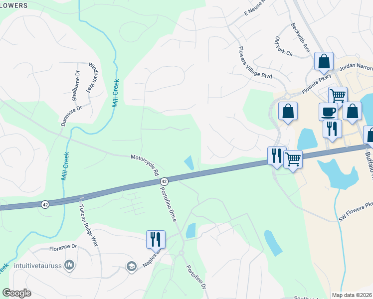 map of restaurants, bars, coffee shops, grocery stores, and more near 177 Kollinova Drive in Clayton