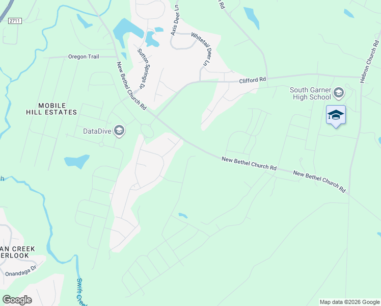 map of restaurants, bars, coffee shops, grocery stores, and more near 158 Karlov Road in Garner