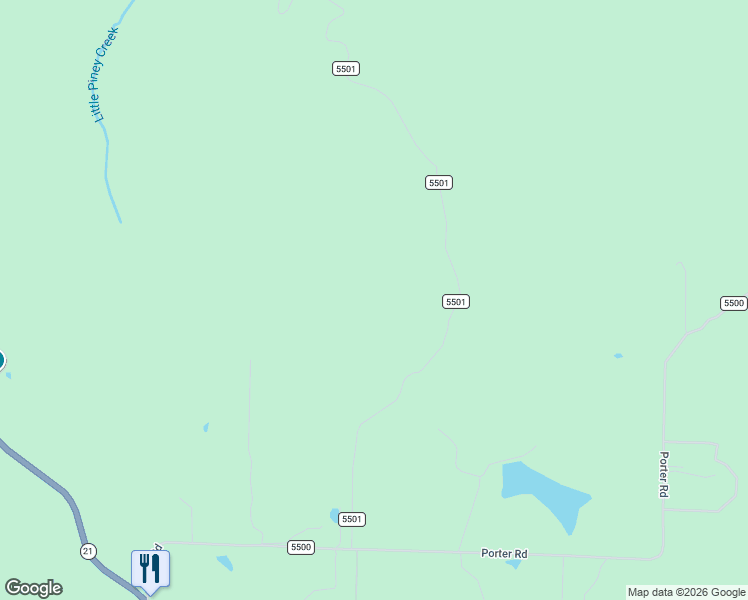 map of restaurants, bars, coffee shops, grocery stores, and more near 602 County Road 5501 in Johnson County