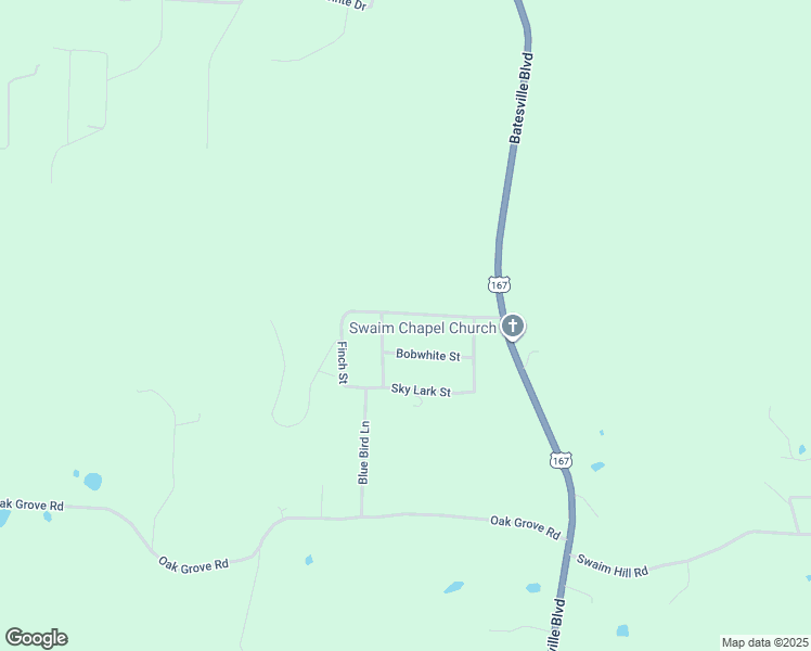 map of restaurants, bars, coffee shops, grocery stores, and more near 100 Bunting Street in Batesville