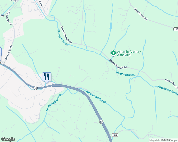 map of restaurants, bars, coffee shops, grocery stores, and more near 47 Lawson Ridge Road in Leicester