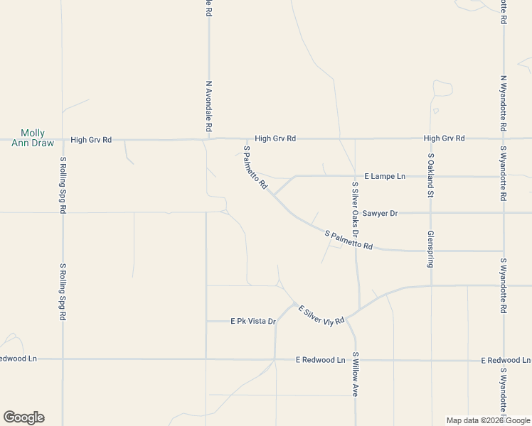 map of restaurants, bars, coffee shops, grocery stores, and more near 220 South Palmetto Road in Williams