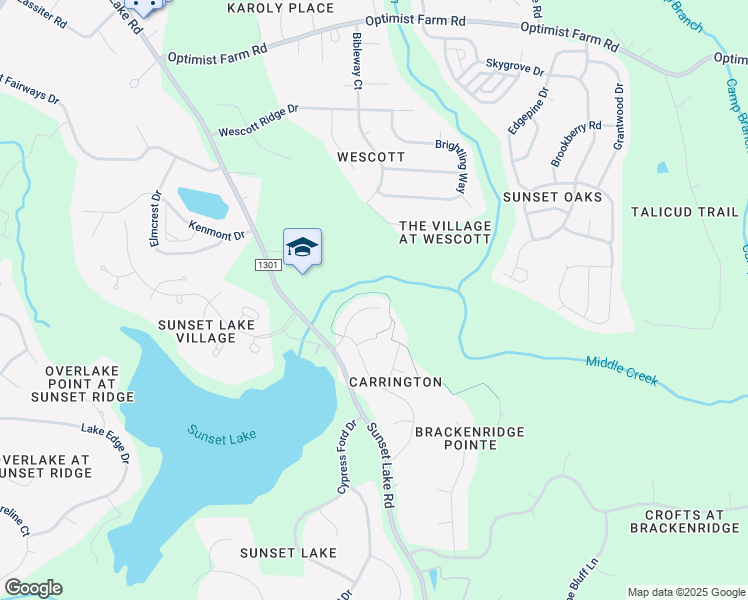 map of restaurants, bars, coffee shops, grocery stores, and more near 108 Virginia Creek Drive in Holly Springs