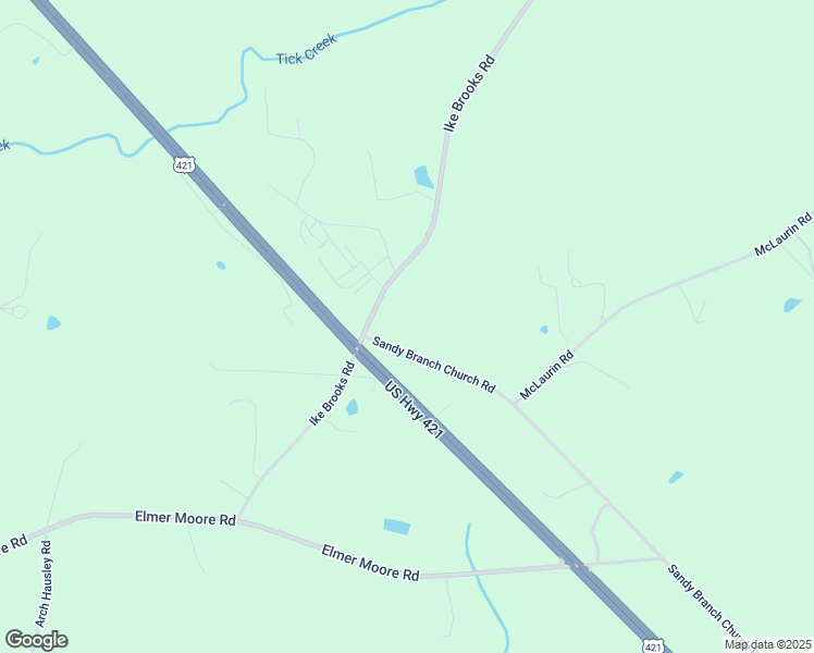 map of restaurants, bars, coffee shops, grocery stores, and more near 2148 Sandy Branch Church Road in Bear Creek