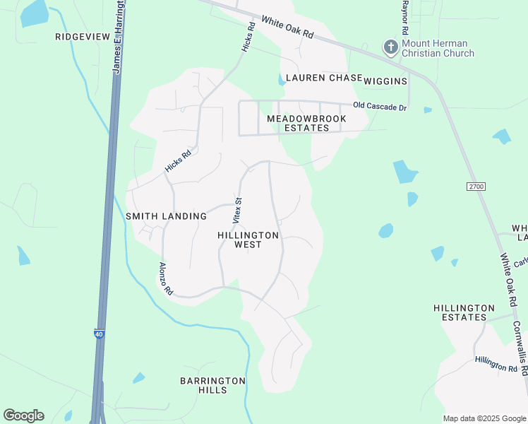 map of restaurants, bars, coffee shops, grocery stores, and more near 4420 Bushy Branch Drive in Garner