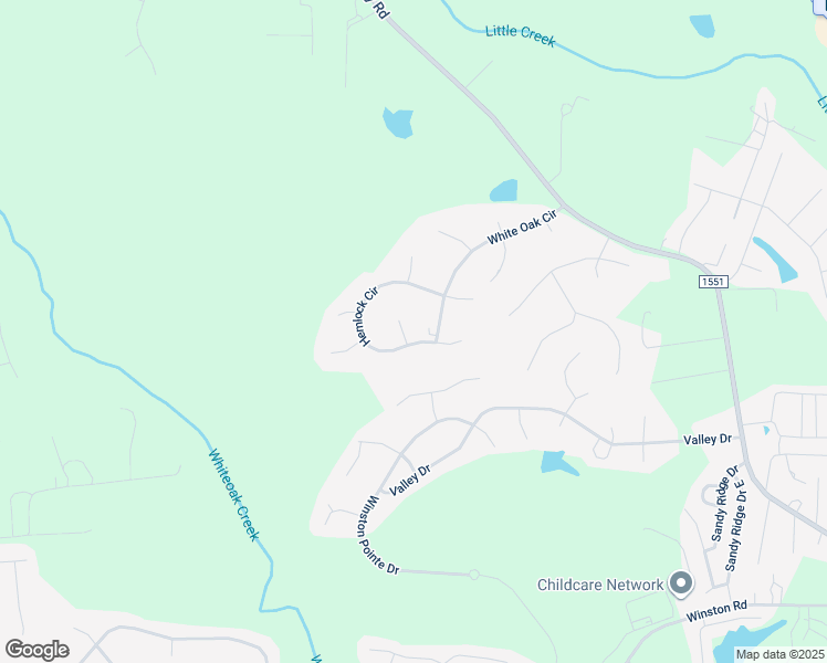 map of restaurants, bars, coffee shops, grocery stores, and more near 2004 Hemlock Circle in Clayton