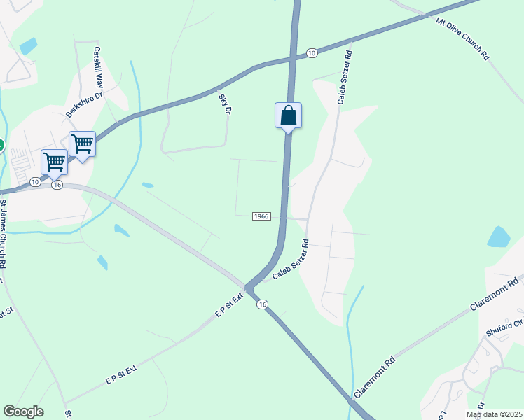 map of restaurants, bars, coffee shops, grocery stores, and more near 1758 Eastway Drive in Newton
