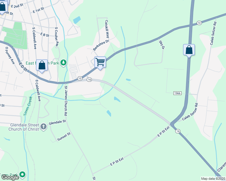 map of restaurants, bars, coffee shops, grocery stores, and more near 1471 South North Carolina 16 Highway in Newton