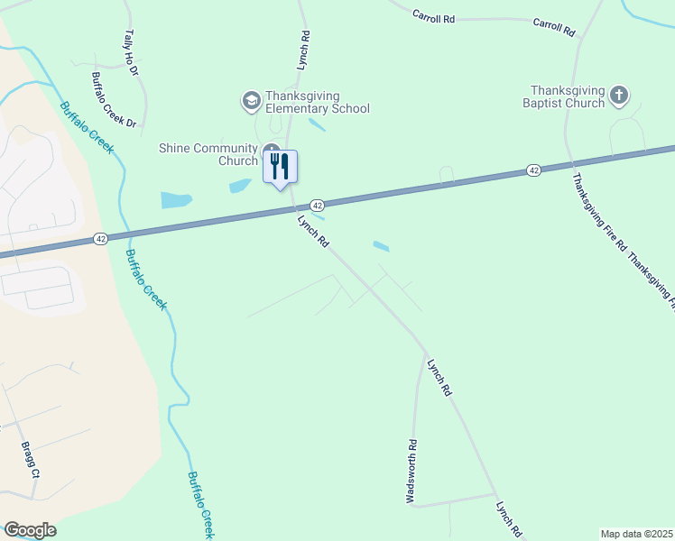 map of restaurants, bars, coffee shops, grocery stores, and more near 88 Batten Hill Lane in Selma