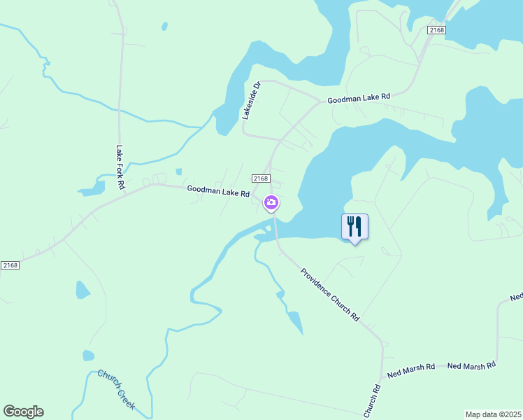 map of restaurants, bars, coffee shops, grocery stores, and more near 5685 Goodman Lake Road in Salisbury
