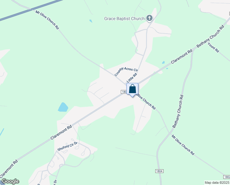 map of restaurants, bars, coffee shops, grocery stores, and more near 2515 Mount Olive Church Road in Newton