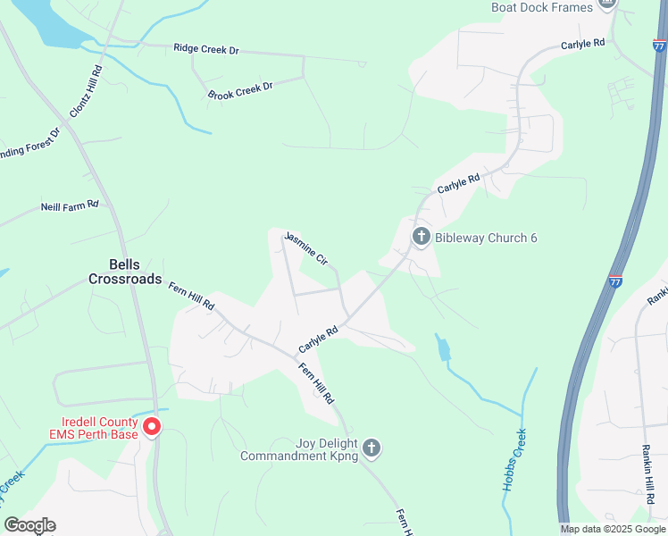 map of restaurants, bars, coffee shops, grocery stores, and more near Jasmine Circle in Troutman
