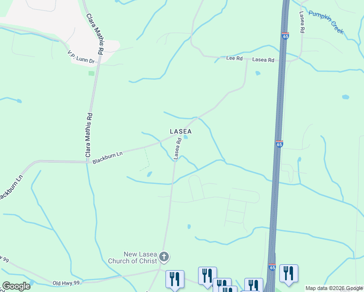 map of restaurants, bars, coffee shops, grocery stores, and more near 1686 Lasea Road in Spring Hill