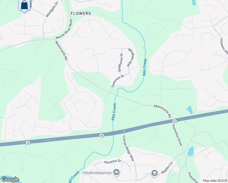 map of restaurants, bars, coffee shops, grocery stores, and more near 40 Dunmore Drive in Clayton