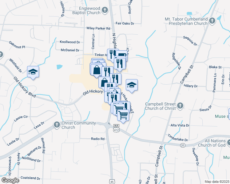map of restaurants, bars, coffee shops, grocery stores, and more near in Jackson