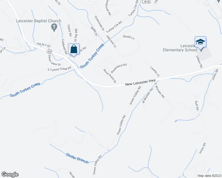 map of restaurants, bars, coffee shops, grocery stores, and more near 8 Hal Wells Loop in Leicester