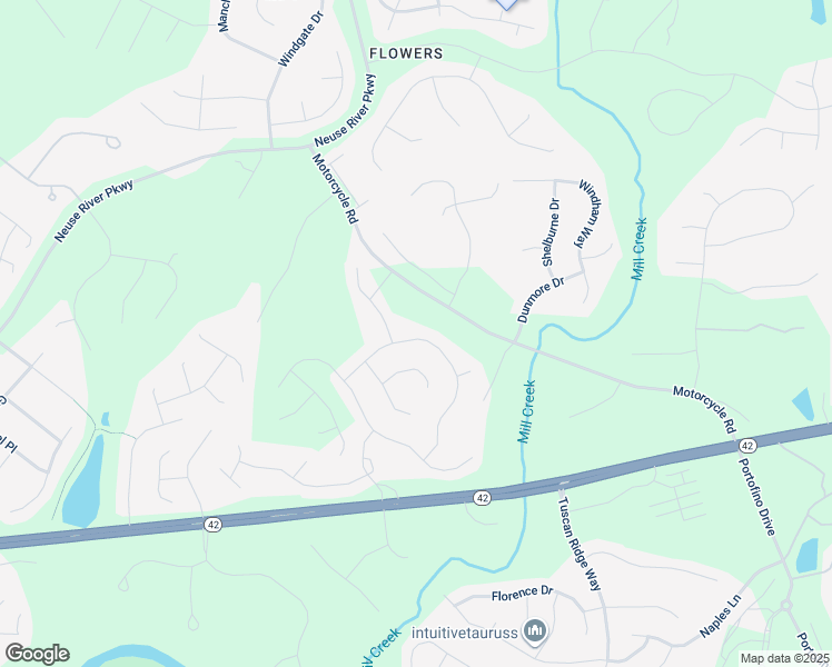 map of restaurants, bars, coffee shops, grocery stores, and more near 302 San Periro Drive in Clayton