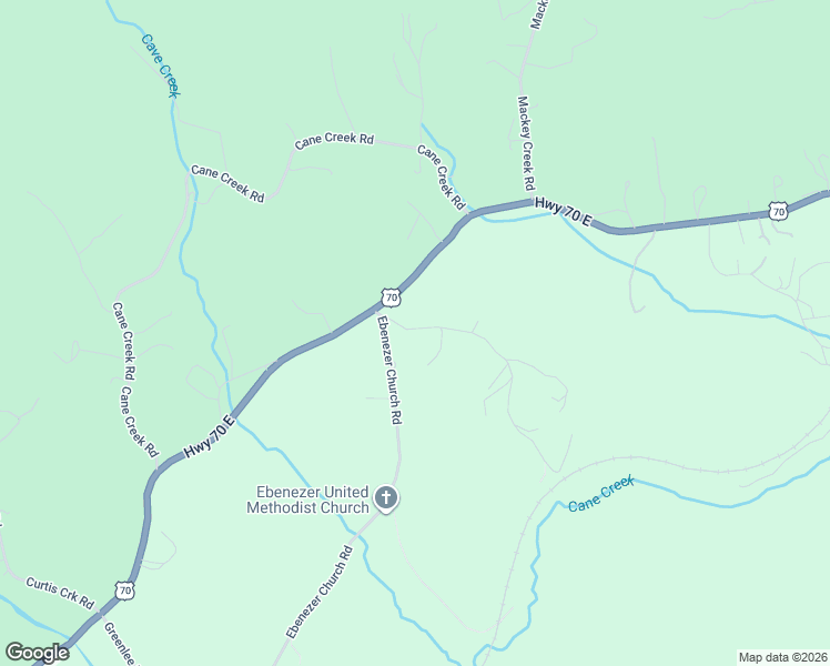 map of restaurants, bars, coffee shops, grocery stores, and more near 66 Ebenezer Road in Old Fort