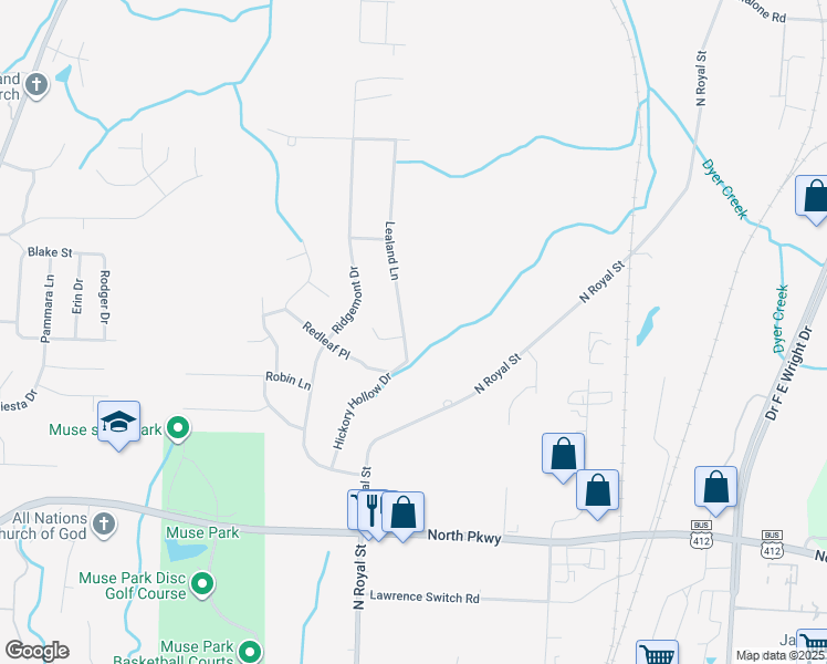 map of restaurants, bars, coffee shops, grocery stores, and more near 26 Lealand Lane in Jackson