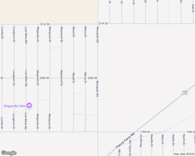 map of restaurants, bars, coffee shops, grocery stores, and more near 20th Street in Dolan Springs