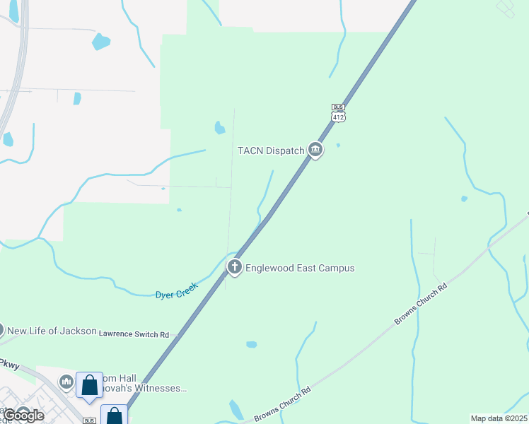 map of restaurants, bars, coffee shops, grocery stores, and more near 1831 U.S. 70 in Jackson