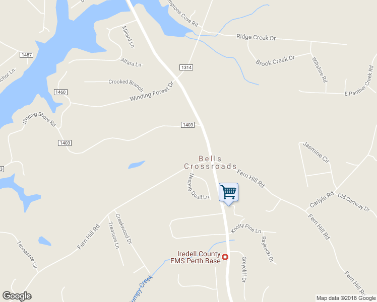map of restaurants, bars, coffee shops, grocery stores, and more near 1376 Perth Road in Troutman