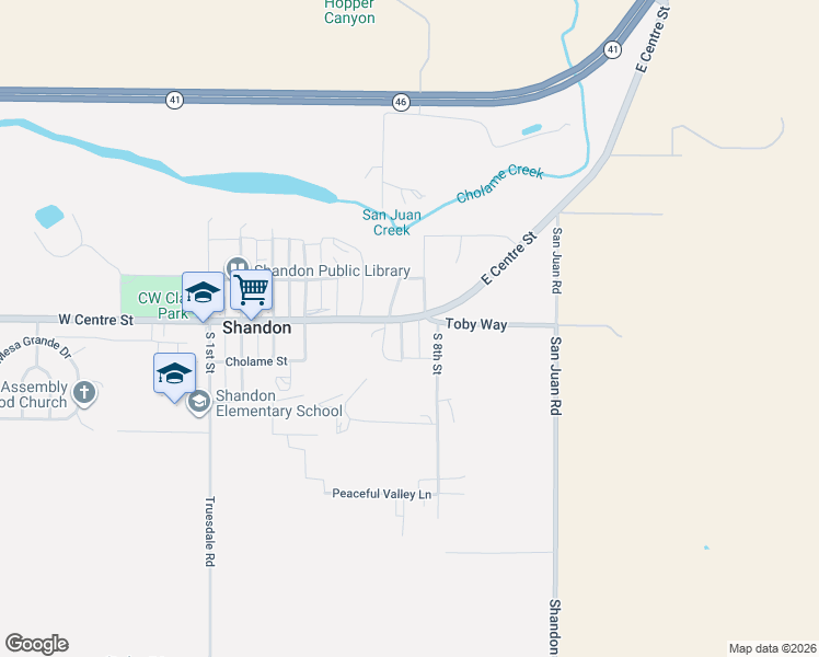 map of restaurants, bars, coffee shops, grocery stores, and more near 120 South 7th Street in Shandon