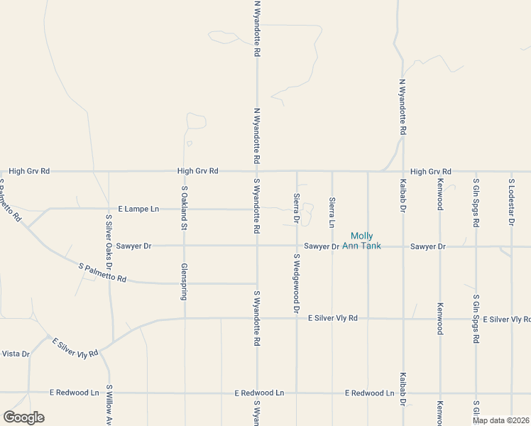 map of restaurants, bars, coffee shops, grocery stores, and more near 165 South Wyandotte Road in Williams